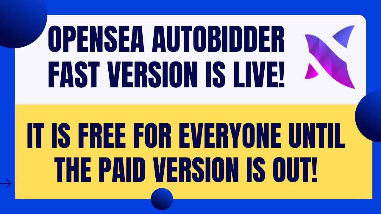 Fast Opensea Autobidder is Live! (And Free) - (NFT Auto-Bidder)