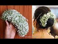 baby breath flower jadai veni making at home | gypsy flower hair brooch making | gypsy floral brooch