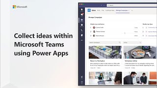 how to collect ideas within microsoft teams using power apps