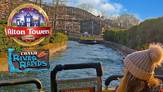 Congo River Rapids On Ride POV Katanga Canyon Alton Towers [4K]