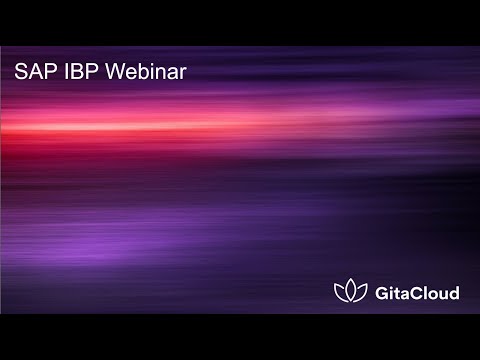GitaCloud SAP IBP for Inventory Webinar May 25th 2018