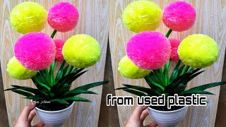 Cara membuat bunga Pom Pom dari plastik kresek