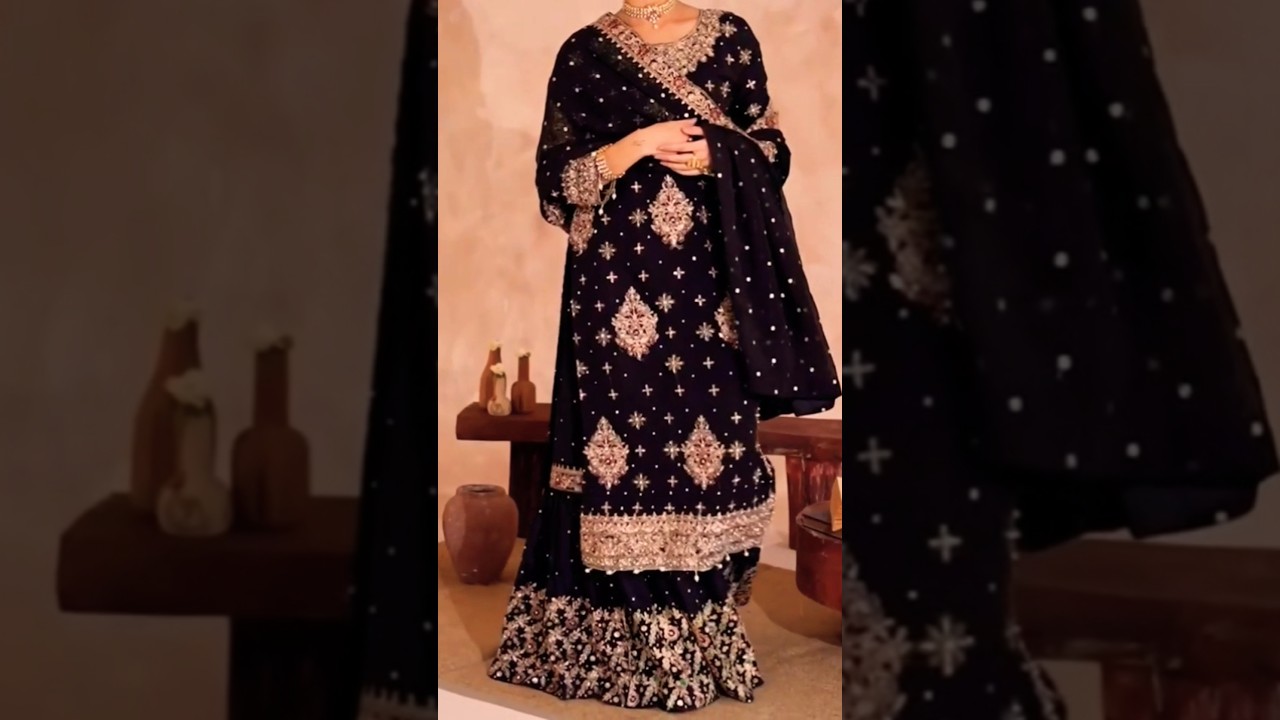 💫✨Pakistani black suit🌺 design