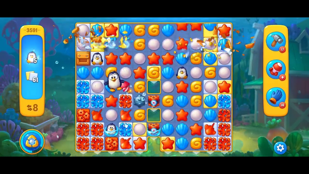 Fishdom Easy Level 3591 (with ingame lightning and bomb boosters ...