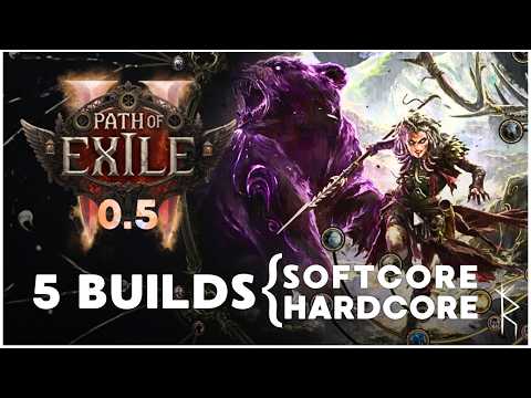 5 BUILDS PARA SOFTCORE E HARDCORE NO POE 2 0.5