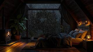 Gentle rain surrounds a forest cabin (No Ads) | Piano Music to Fall Asleep Peacefully, Relaxing