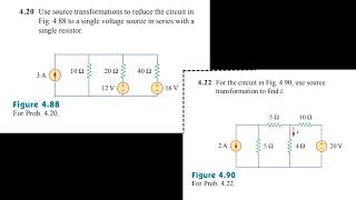 Circuit Theorems : Chapter 4 l exercise 4.20 , 4.22 l Fundamentals of Electric Circuits