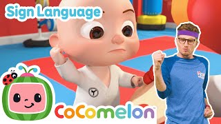 taekwondo song learn asl baby sign language kids cocomelon