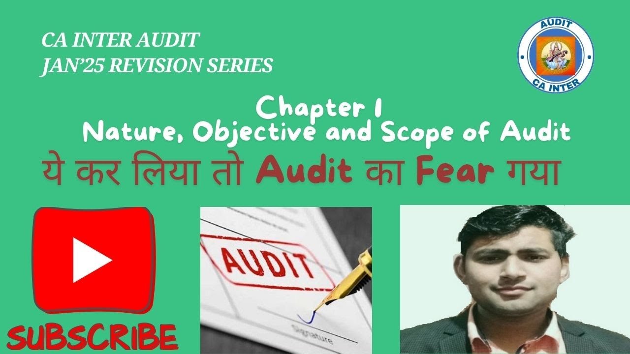 CA Inter || Chapter 1 || Nature Objectives and Scope of Audit ...