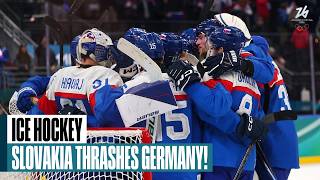 slovakia thrashes germany men s hockey quarterfinal round