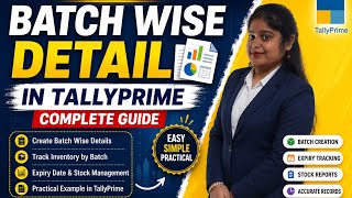 Batch Wise Detail in TallyPrime 🔥 | Complete Practical Guide#tallyprime #tallytutorial#viral#shorts