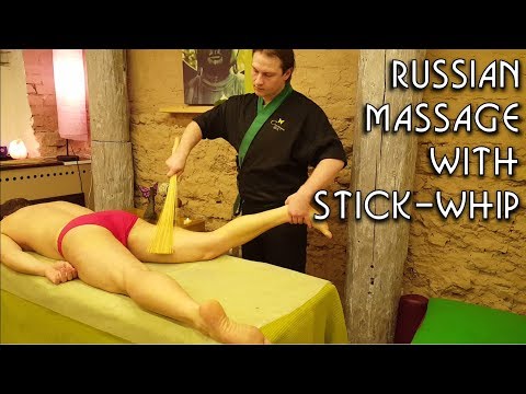 💆 Traditional Russian Massage with stick whip – ASMR Video