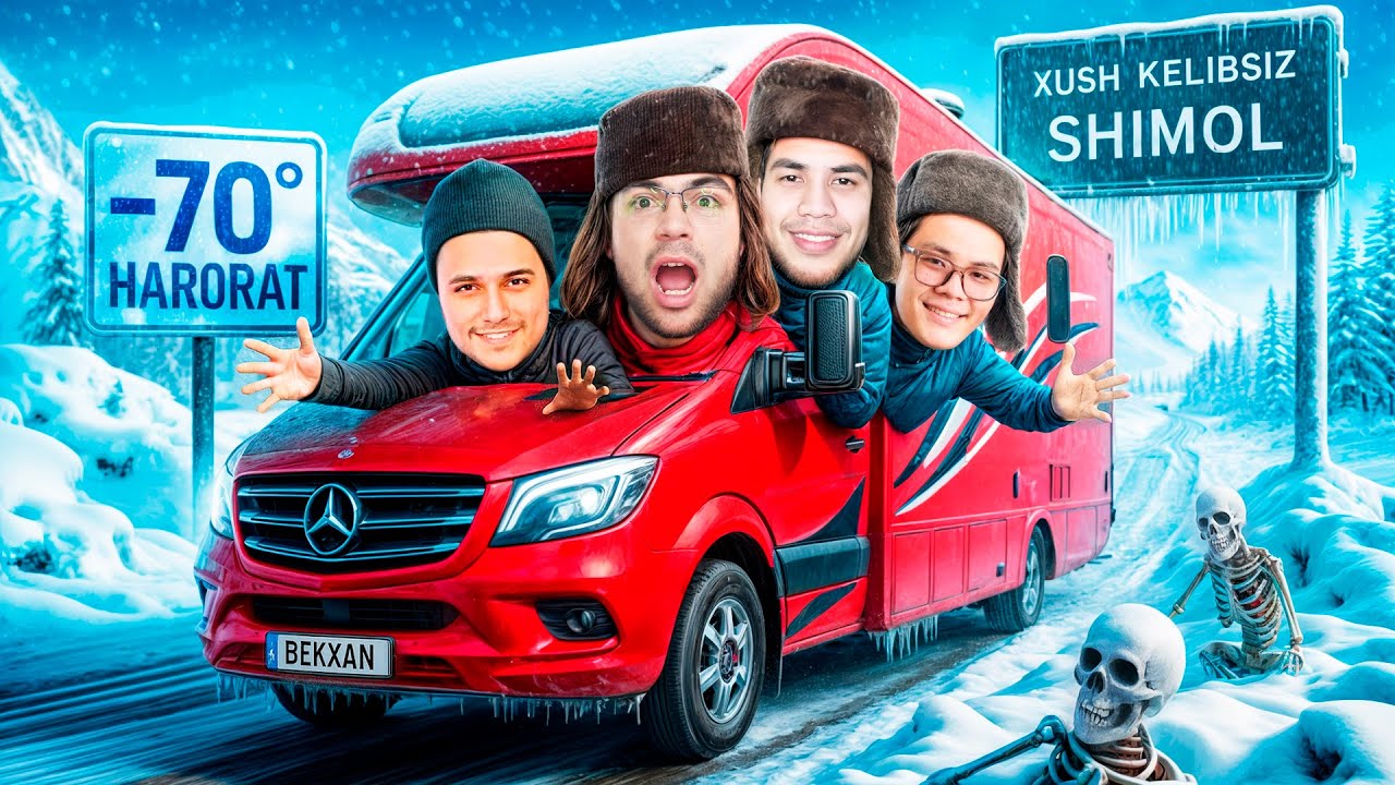 24 SOAT -70°C SOVUQDA SHIMOL BO'YLAB VIJIVANIYA! OMON QOLISH DEYARLI IMKONSIZ! (LONG DRIVE NORTH)