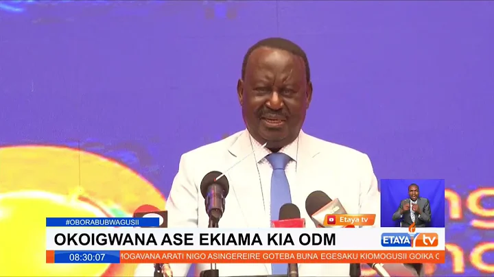 ODM party leader Raila Odinga says ODM will have a presidential candidate in 2027