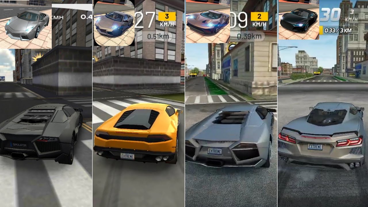 Extreme Car Driving Simulator || Old vs Medium vs New vs Latest..!!