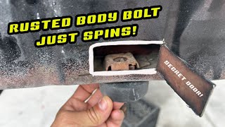 REMOVING BODY MOUNT BOLT THAT SPINS