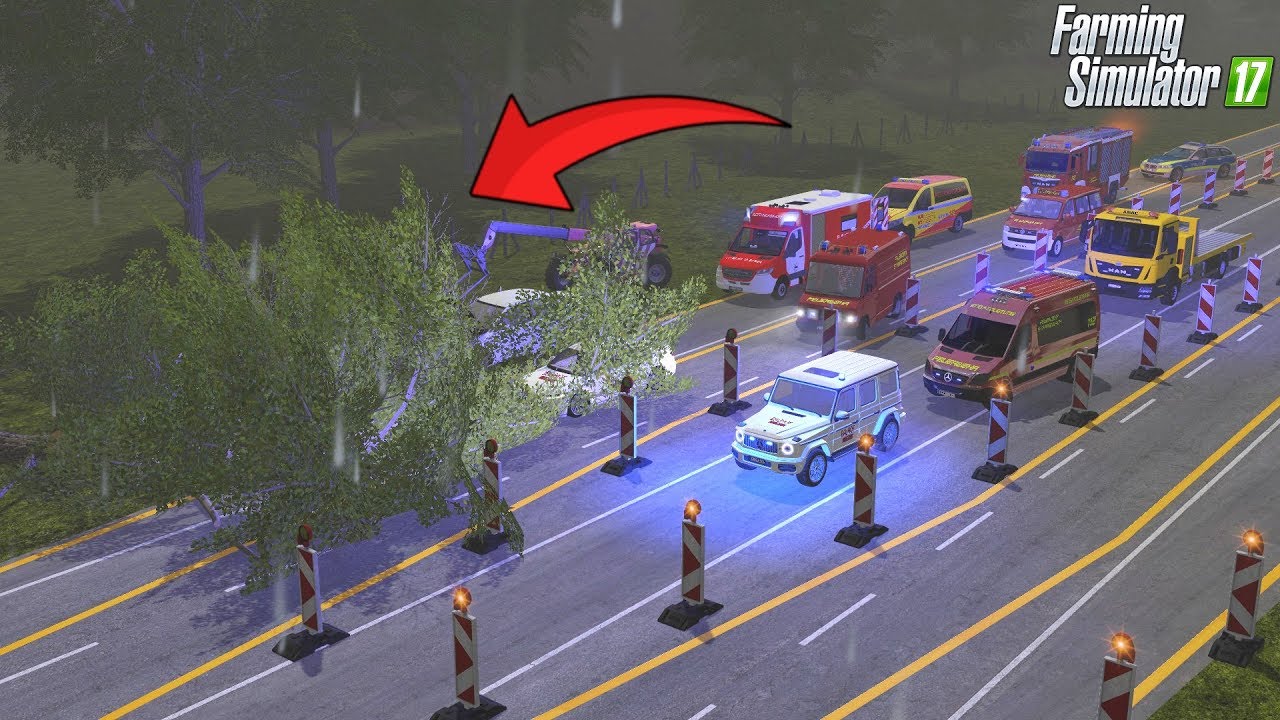 LS17 - XXL Großeinsatz für die Feuerwehr 🚒 Sturmeinsatz auf Autobahn mit schwerem Verkehrsunfall 💥