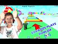 Edvards plays roblox rainbow obby run jump and slide through this awesome obby with edvards
