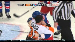 Tom Sestito fights Brian Boyle Dec 23rd, 2011