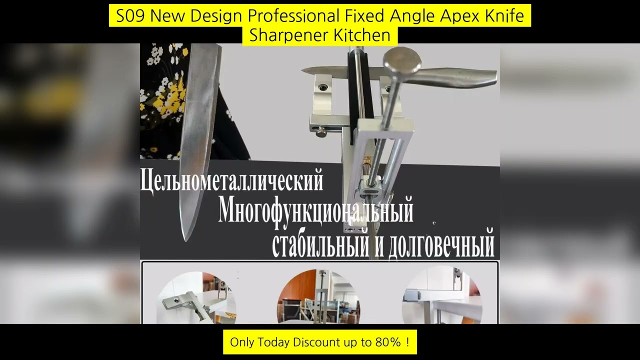 S09 New Design Professional Fixed Angle Apex Knife Sharpener Kitchen Knife