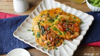 カリカリもっちり！じゃがいもキムチヂミ の レシピ 作り方