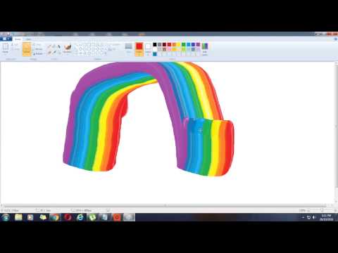 How to make a perfect 3D rainbow on MS Paint