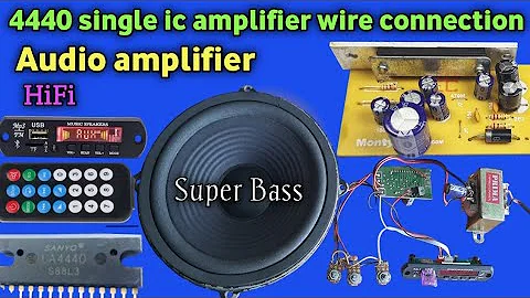 4440 single ic board full wiring|4440ic amplifier board connection||4440ic amplifier wiring in Hindi