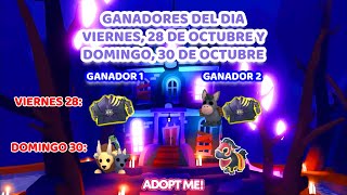 GANADOR DEL SORTEO DEL DÍA VIERNES 28 DE OCTUBRE Y DOMINGO 30 DE OCTUBRE EN ADOPT ME