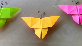 Basteln: Origami Schmetterling falten mit Papier. Deko selber machen. Wanddeko oder Geschenk ?