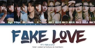 BTS + You GirlGroup  'FAKE LOVE' (14 members) (Color Coded HAN/ROM/ESP) || Takara cover ☆