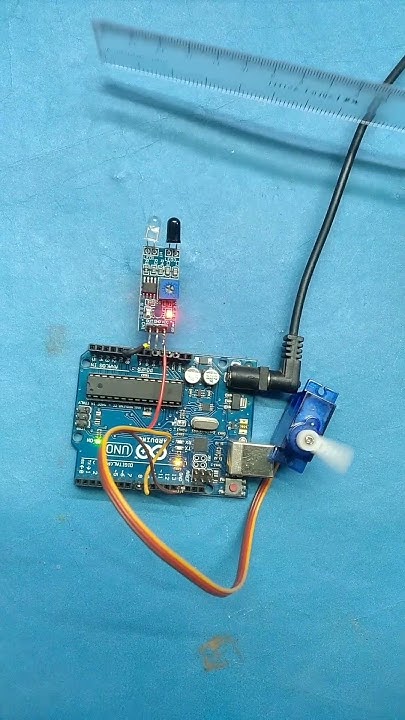 servo motor position control with Arduino and IR proximity sensor # ...
