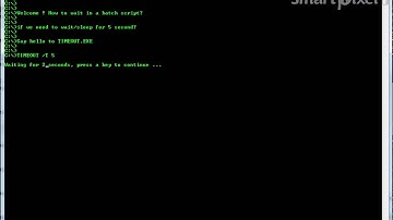 How to wait in a batch script
