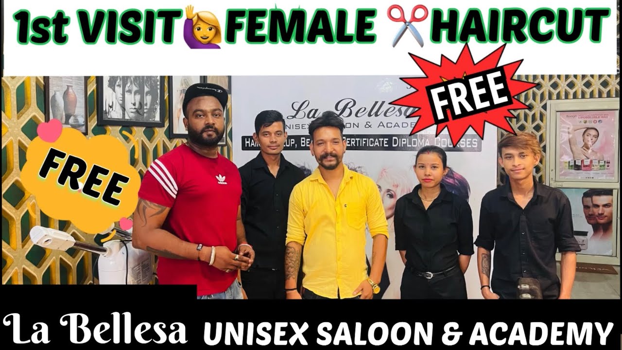FEMALE HAIRCUT FREE/La Bellesa Unisex Saloon & Academy tricity kharar