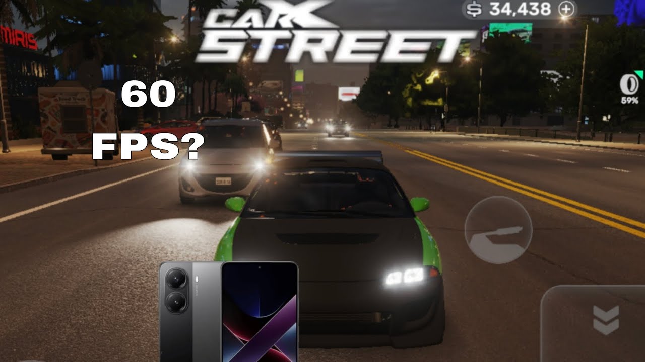 Como es jugar a CarX Street en el Poco x7pro?