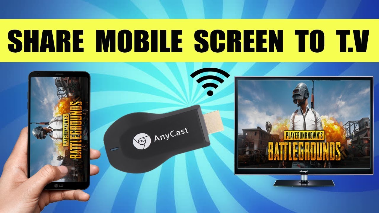 HOW TO SHARE MOBILE PHONE SCREEN TO TV(TELEVISION) USING ANYCAST DEVICE