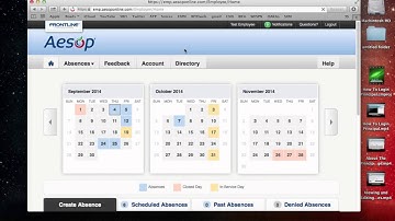 How To Login and Create Absences for Employee in AESOP