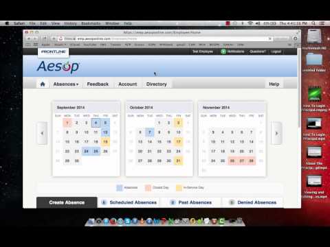 How To Login and Create Absences for Employee in AESOP