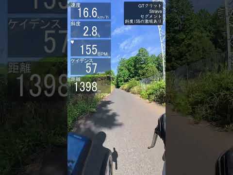 GTクリット 激坂15%区間あり Stravaセグメント 40293520#ピストバイク