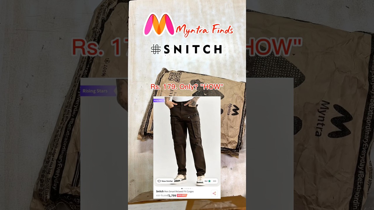 Rs. 179 - Snitch Relaxed Fit Cargo | 