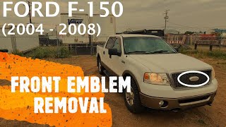 Ford F-150 - FRONT GRILL EMBLEM REMOVAL / REPLACEMENT (2004 - 2008) How To Replace Front Grille Emblem 04 09 Ford F 150
