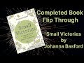 Completed book flip through  small victories by johanna basford