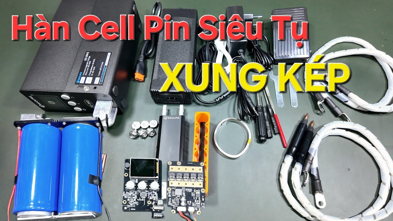 Test và Bung thử máy hàn cell pin siêu tụ, xung kép SEQURE SQ-SW3
