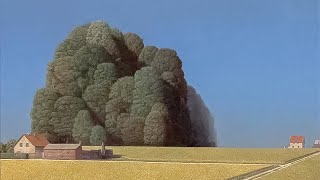 PS1 startup sound pitched over surrealist landscapes