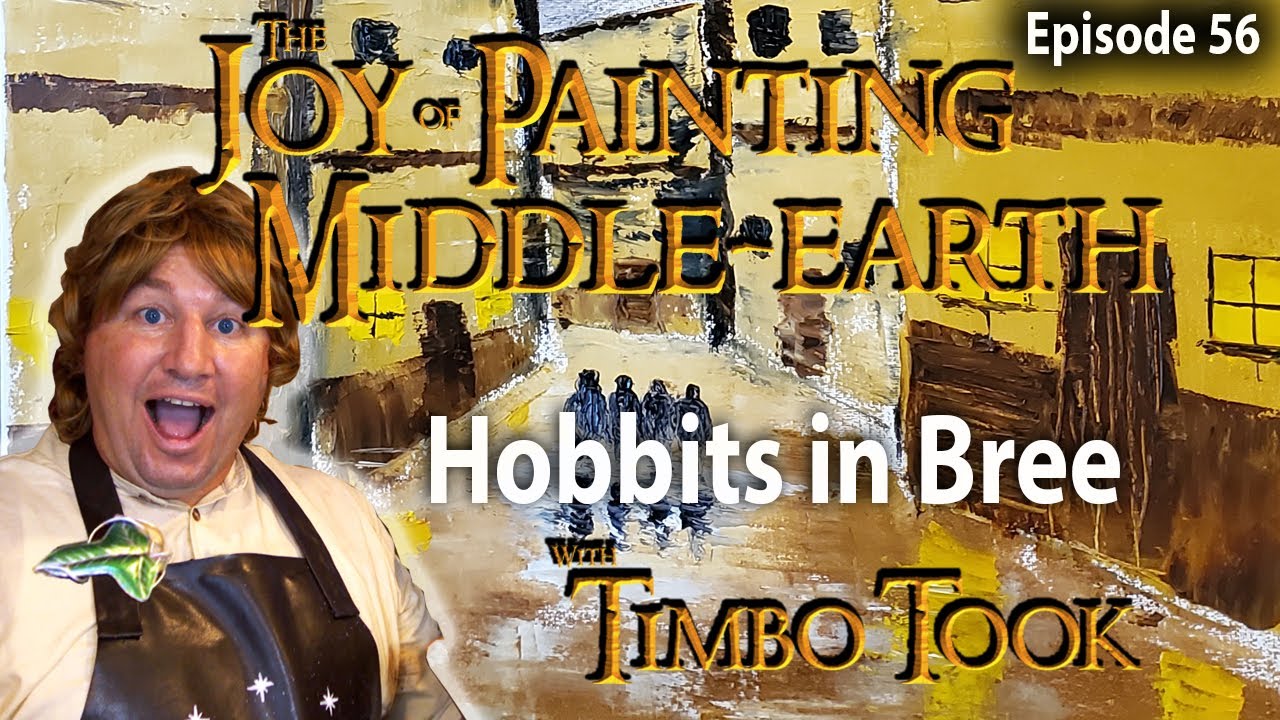 Palette Knife Abstract(ish) Painting of the Hobbits in Bree | LotR Art | Oil Painting Tutorial