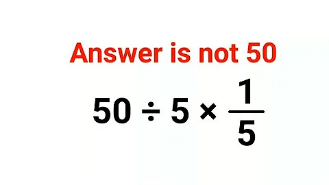 50÷5×1/5 The answer is not 50. Many got it wrong!  Ukraine Math Test #math #percentages #ukraine