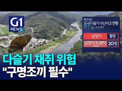 [G1뉴스] 다슬기 채취 사고 증가.."구명조끼 필수" thumbnail