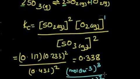 Calculating the equilibrium constant, Kc (AQA A2 Chem4) - Part 1/2