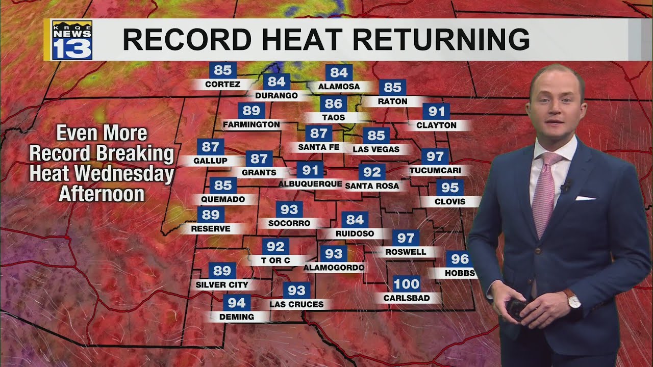 More record heat on the way across New Mexico this week - YouTube