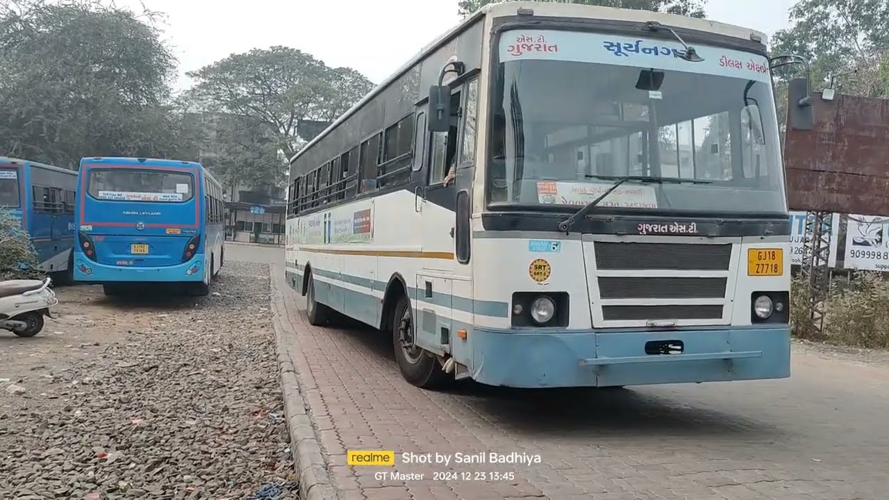 Back to Back GSRTC Bus Arriving At Vapi Bus Depo(Highway).