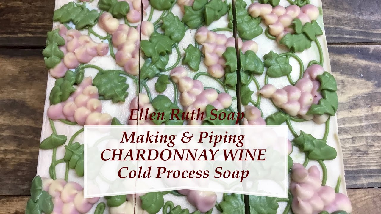 How to make CHARDONNAY WINE Soap using real wine 🥂 Piping frosting tops
